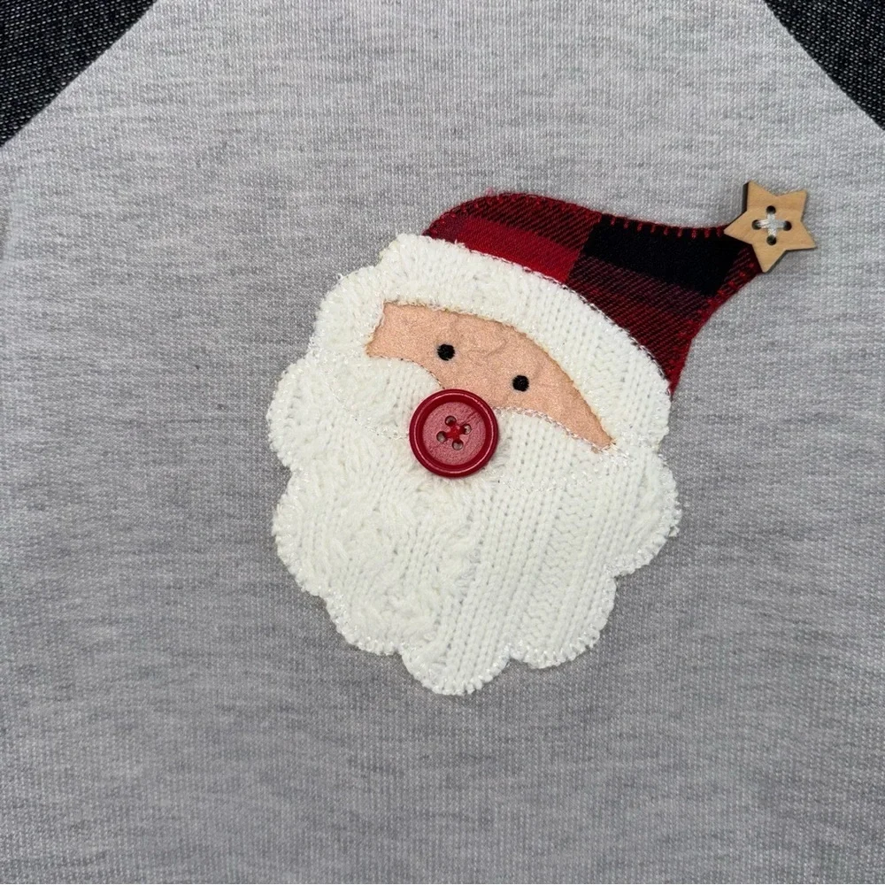 Mud Pie Gray Santa Claus Baby One Piece Romper New!